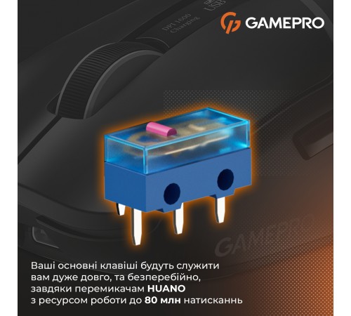 Миша бездротова GamePro Genesis Ranker Black (GM012B)