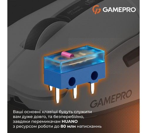 Миша бездротова GamePro Genesis Ranker White (GM012W)