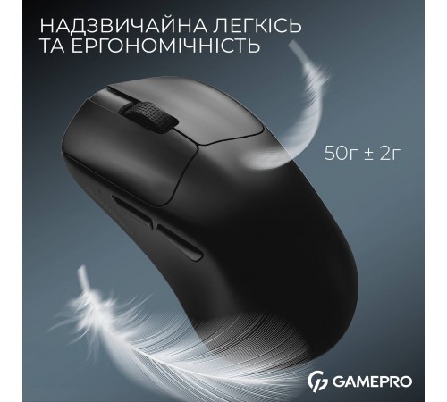 Миша бездротова GamePro Asgard Surt Black (GM017B)