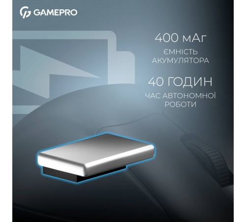 Миша бездротова GamePro Asgard Surt Black (GM017B)