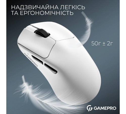 Миша бездротова GamePro Asgard Surt White (GM017W)