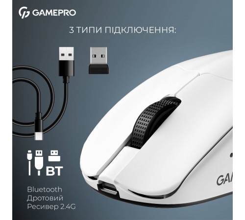 Миша бездротова GamePro Asgard Surt White (GM017W)