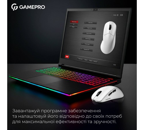 Миша бездротова GamePro Asgard Surt White (GM017W)