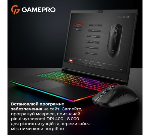 Миша бездротова GamePro Genesis Winner Black (GM079B)