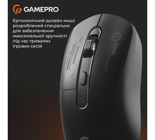 Миша бездротова GamePro Genesis Winner Black (GM079B)