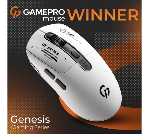 Миша бездротова GamePro Genesis Winner White (GM079W)