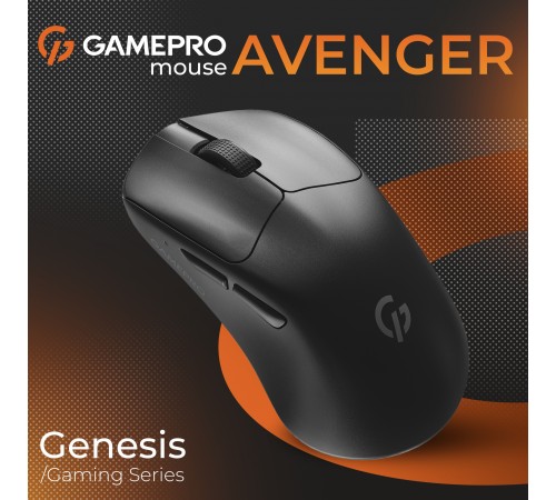 Миша бездротова GamePro Genesis Avenger Black (GM096B)