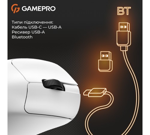 Миша бездротова GamePro Genesis Avenger White (GM096W)