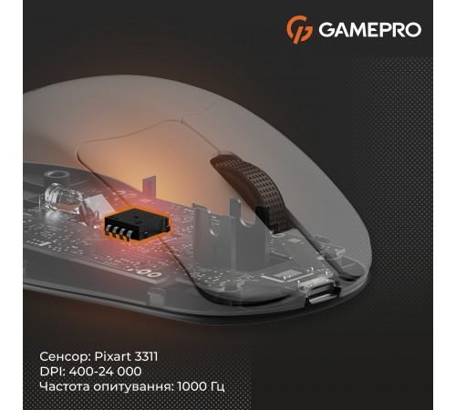 Миша бездротова GamePro Genesis Avenger White (GM096W)