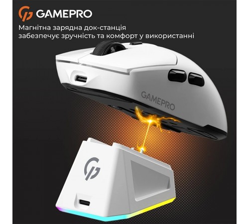 Миша бездротова GamePro Genesis Airmaster White (GM167W)
