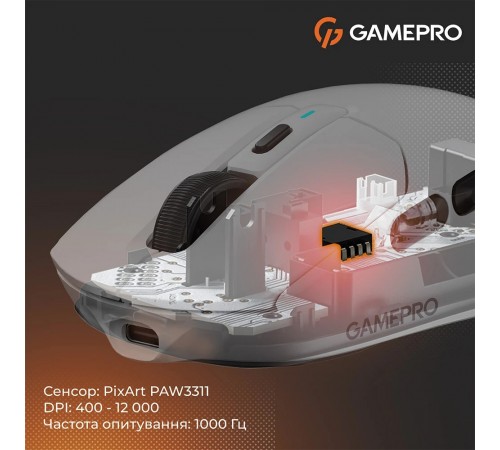 Миша бездротова GamePro Genesis Airmaster White (GM167W)
