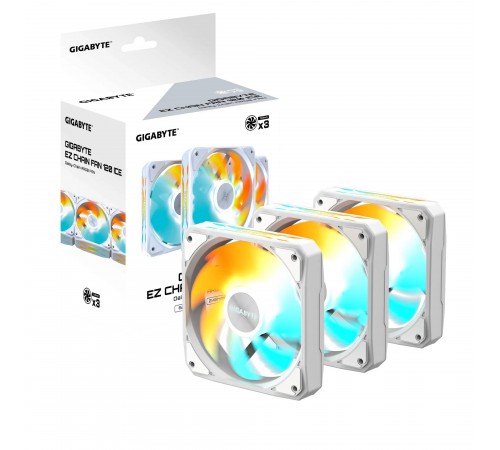 Вентилятор Gigabyte EZ Chain Fan 120 Ice 3-Pack White (GP-GBT EZFAN1203 ICE)