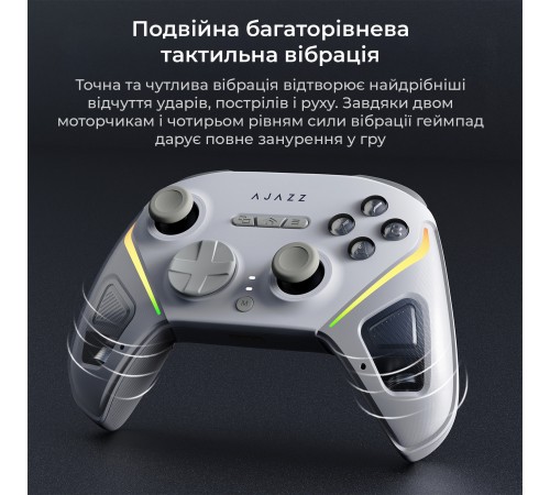Геймпад Ajazz GP100 RGB White