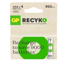 Акумулятори GP Recyko Eco AAA/HR03 NI-MH 950mAh Box 4 шт
