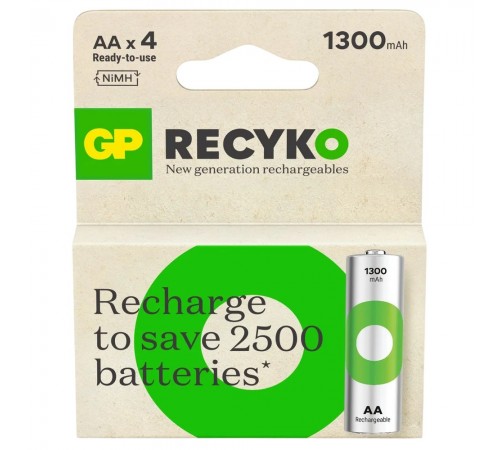 Акумулятори GP Recyko AA/HR06 NI-MH 1300 mAh BL 4 шт