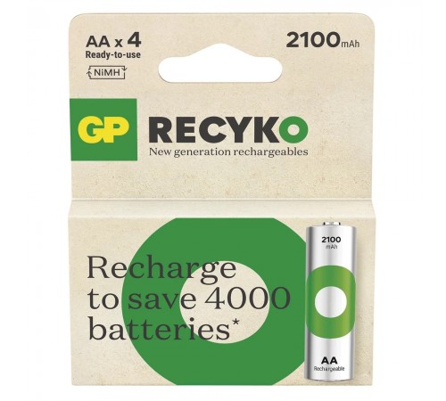 Акумулятори GP Recyko AA/HR06 NI-MH 2100 mAh BL 4 шт