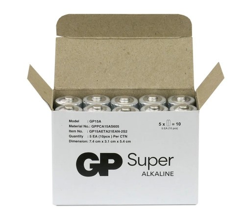 Батарейка GP Super Alkaline AA/LR06 10шт Батарейка GP Super Alkaline AA/LR06 10шт