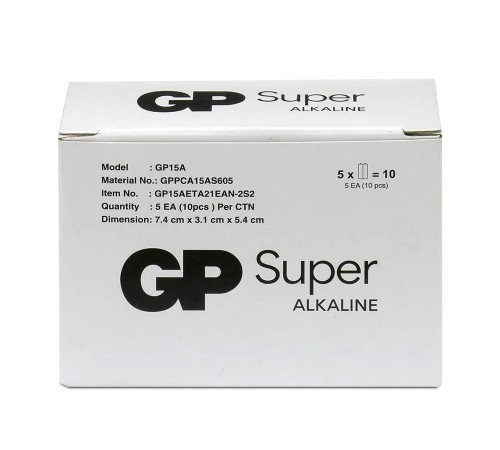 Батарейка GP Super Alkaline AA/LR06 10шт Батарейка GP Super Alkaline AA/LR06 10шт
