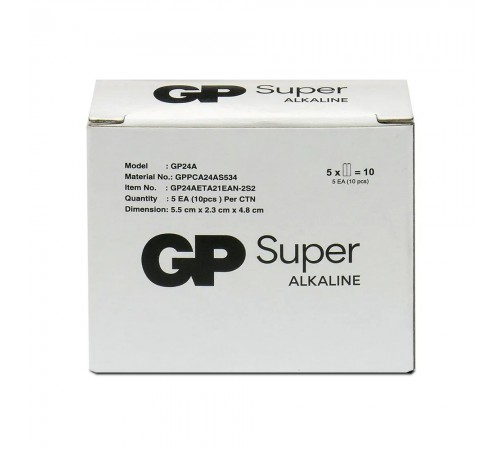 Батарейка GP Super Alkaline AAA/LR03 10шт