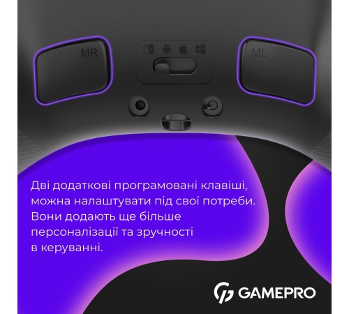 Геймпад GamePro із зарядною станцією GPX13BDOC Black