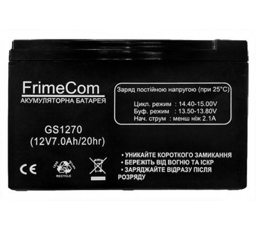Акумуляторна батарея FrimeCom 12V 7AH (GS1270) AGM