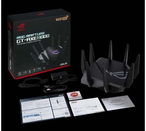 Бездротовий маршрутизатор Asus ROG Rapture GT-AXE11000 (90IG06E0-MO1R00) Бездротовий маршрутизатор Asus ROG Rapture GT-AXE11000 (90IG06E0-MO1R00)