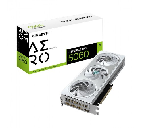 Відеокарта GF RTX 5060 8GB GDDR7 Aero OC Gigabyte (GV-N5060AERO OC-8GD)