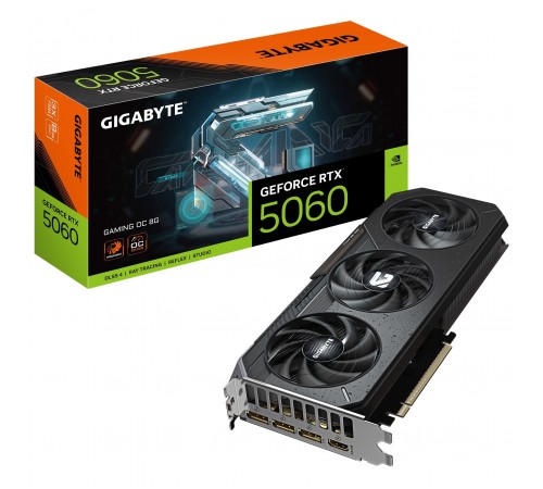 Відеокарта GF RTX 5060 8GB GDDR7 Gaming OC Gigabyte (GV-N5060GAMING OC-8GD)