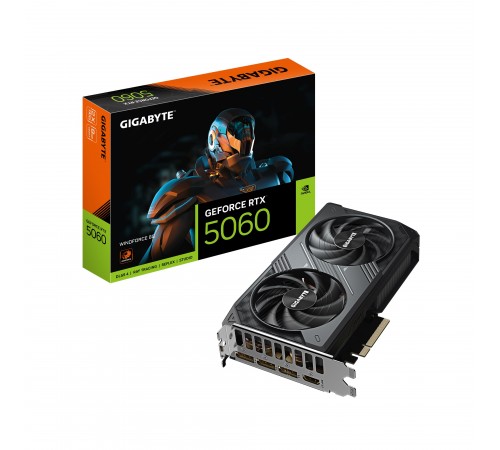 Відеокарта GF RTX 5060 8GB GDDR7 Windforce Gigabyte (GV-N5060WF2-8GD)