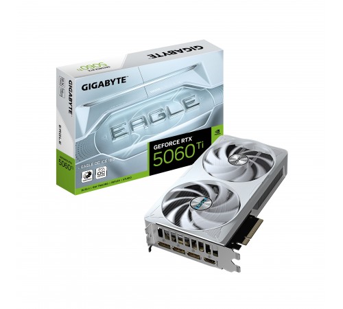 Відеокарта GF RTX 5060 Ti 16GB GDDR7 Eagle OC Ice Gigabyte (GV-N506TEAGLEOC ICE-16GD)