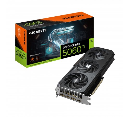Відеокарта GF RTX 5060 Ti 16GB GDDR7 Gaming OC Gigabyte (GV-N506TGAMING OC-16GD)