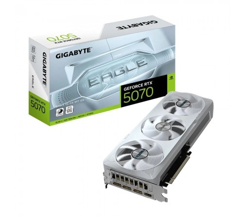 Відеокарта GF RTX 5070 12GB GDDR7 Eagle OC Ice Gigabyte (GV-N5070EAGLEOC ICE-12GD)