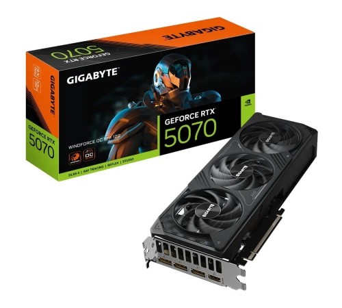Відеокарта GF RTX 5070 12GB GDDR7 Windforce OC SFF Gigabyte (GV-N5070WF3OC-12GD)