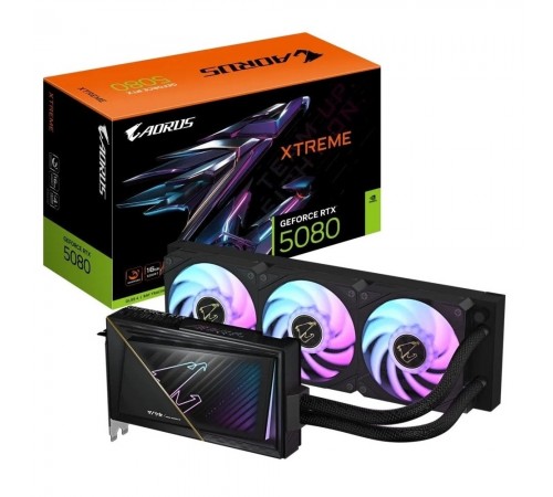 Відеокарта GF RTX 5080 16GB GDDR7 Aorus Xtreme Waterforce Gigabyte (GV-N5080AORUSX W-16GD)
