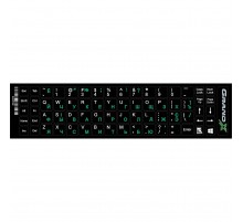 Наліпки на клавіатуру Grand-X 68 keys Cyrillic green, Latin white (GXDPGW)