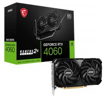Відеокарта GF RTX 4060 8GB GDDR6 Ventus 2X Black OC MSI (GeForce RTX 4060 VENTUS 2X BLACK 8G OC)
