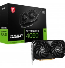 Відеокарта GF RTX 4060 8GB GDDR6 Ventus 2X Black OC MSI (GeForce RTX 4060 VENTUS 2X BLACK 8G OC)
