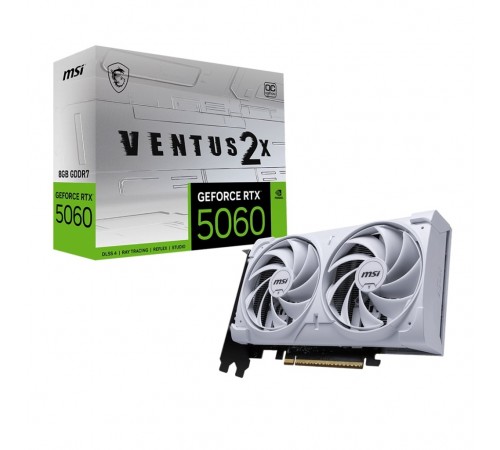 Відеокарта GF RTX 5060 8GB GDDR7 Ventus 2X OC White MSI (GeForce RTX 5060 8G VENTUS 2X OC WHITE) Відеокарта GF RTX 5060 8GB GDDR7 Ventus 2X OC White MSI (GeForce RTX 5060 8G VENTUS 2X OC WHITE)