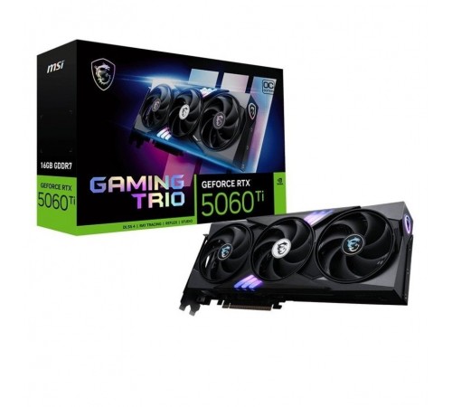 Відеокарта GF RTX 5060 Ti 16GB GDDR7 Gaming Trio OC MSI (GeForce RTX 5060 Ti 16G GAMING TRIO OC)