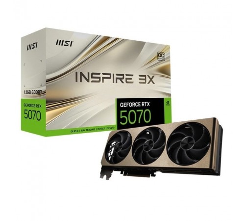 Відеокарта GF RTX 5070 12GB GDDR7 Inspire 3X OC MSI (GeForce RTX 5070 12G INSPIRE 3X OC)