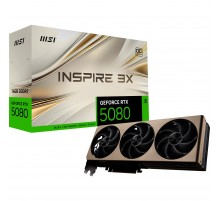 Відеокарта GF RTX 5080 16GB GDDR7 Inspire 3X OC MSI (GeForce RTX 5080 16G INSPIRE 3X OC)