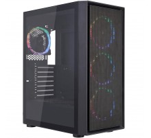 Корпус 1stPlayer Go6-BK-4FS7 Black без БЖ