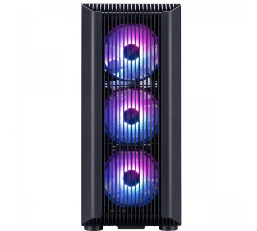 Корпус 1stPlayer H6-BK-4F7 Black без БЖ