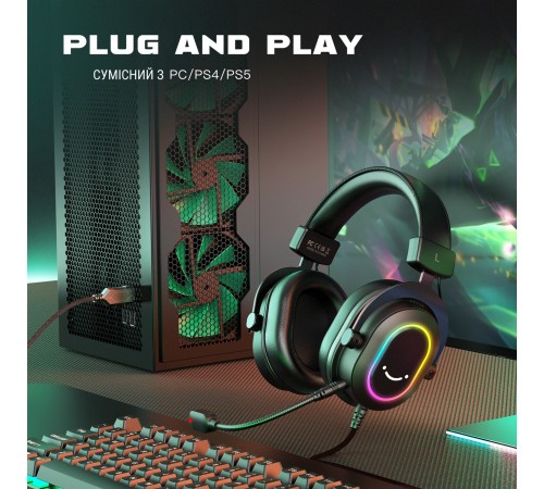 Гарнітура Fifine RGB H6 Black Гарнітура Fifine RGB H6 Black