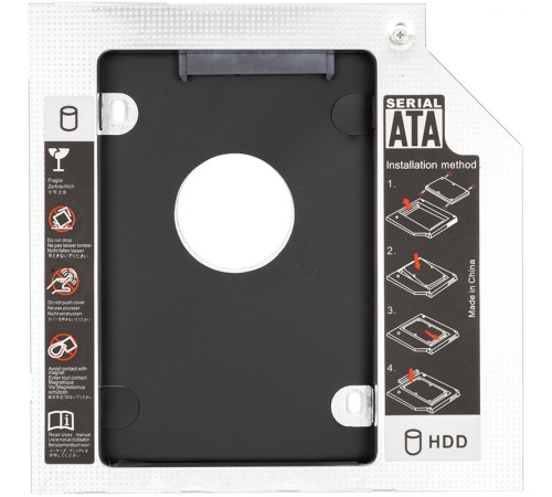 Адаптер HDD 2.5" для ноутбука у відсік CD-ROM PowerPlant HB390007 (9.5 мм)