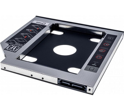 Адаптер Grand-X HDD 2.5" у відсік приводу ноутбука SATA/SATA3 Slim 9,5mm (HDC-24C)
