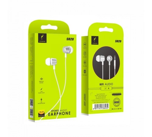 Гарнітура SkyDolphin SR20 Metal White (HF-000409)