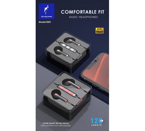 Гарнітура SkyDolphin SR01 with mic Silver (HF-000476)