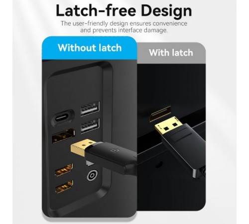 Кабель Vention DisplayPort - HDMI (M/M), 5 м, Black (HFOBJ)