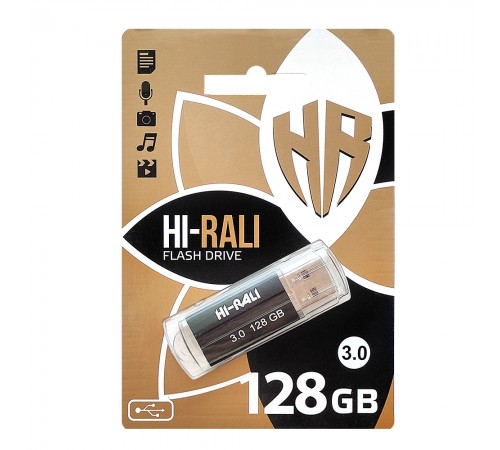 Флеш-накопичувач USB3.0 128GB Hi-Rali Corsair Series Black (HI-128GBCOR3BK)